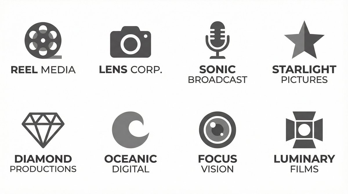 黄色仓库合作影视品牌Logo墙